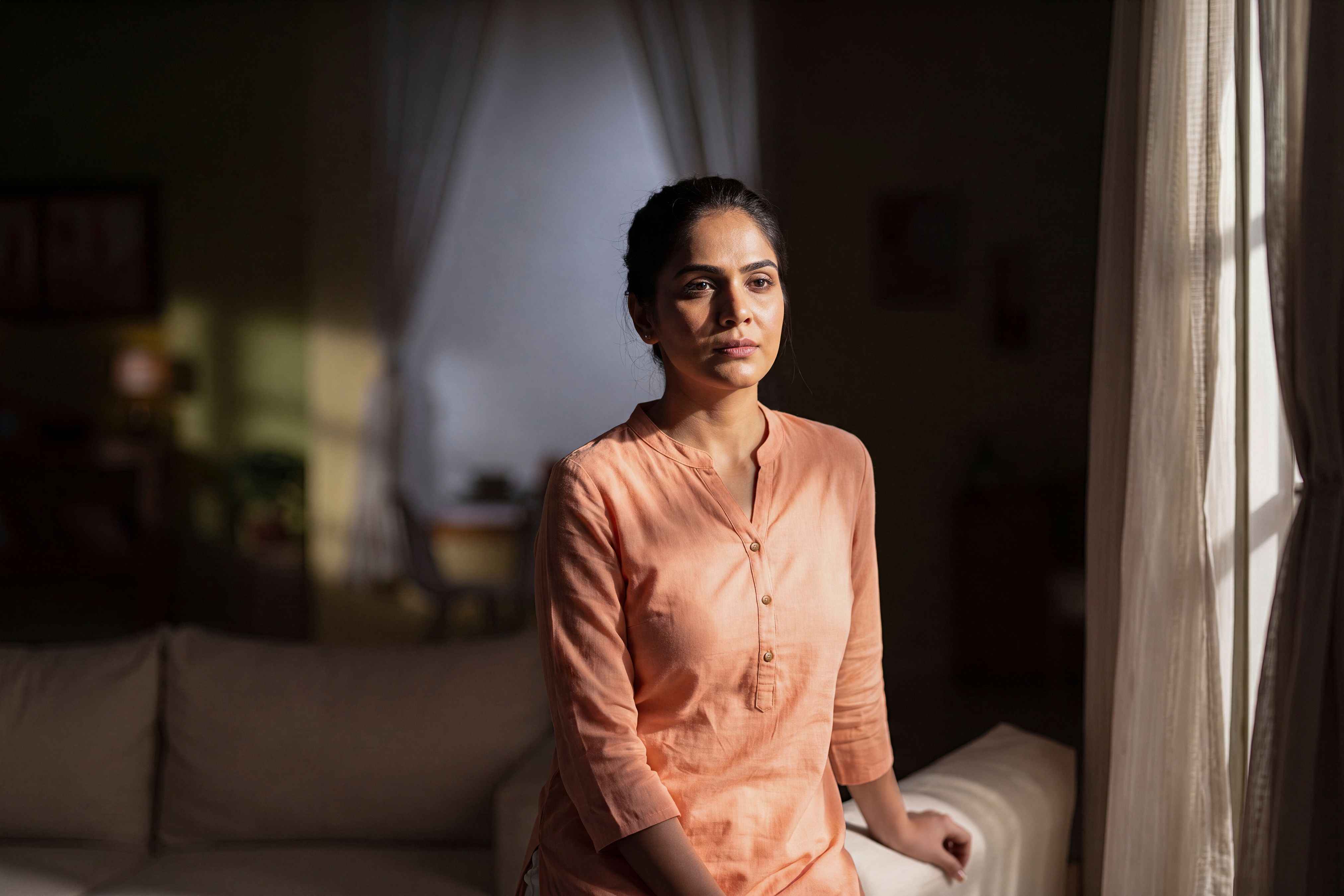 A woman taking part in a personal transformation session